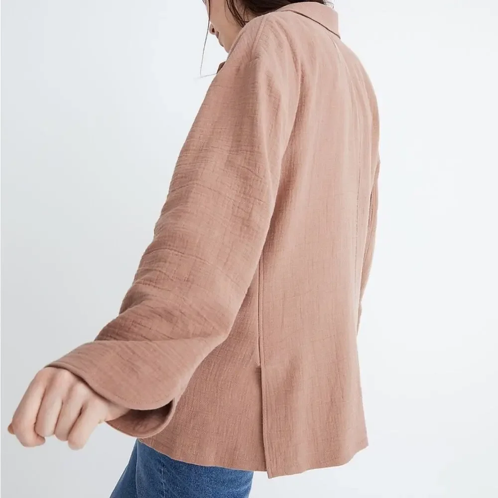 Madewell Cotton-Linen Relaxed Larsen Blazer